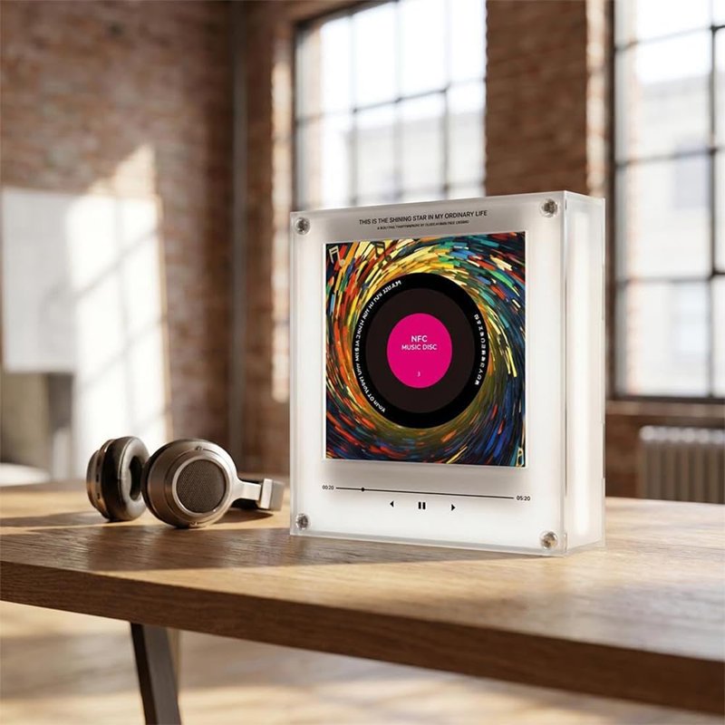 Magnetic Fridge Music Player NFC Enabled with LED Light Set - 2 Pack