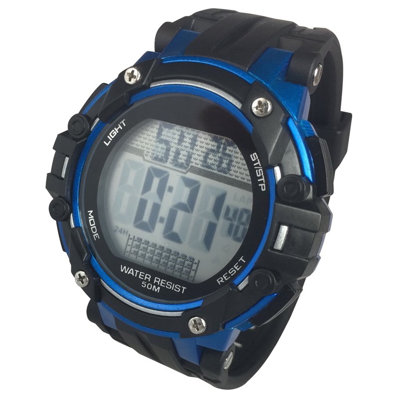 Digital Sport Wristwatch for Men with Water Resistance and Stopwatch