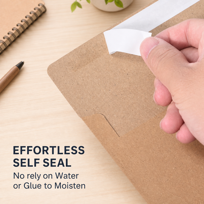 Self Seal Kraft Envelopes for 4x6 Photos Invitations - 70 Pack