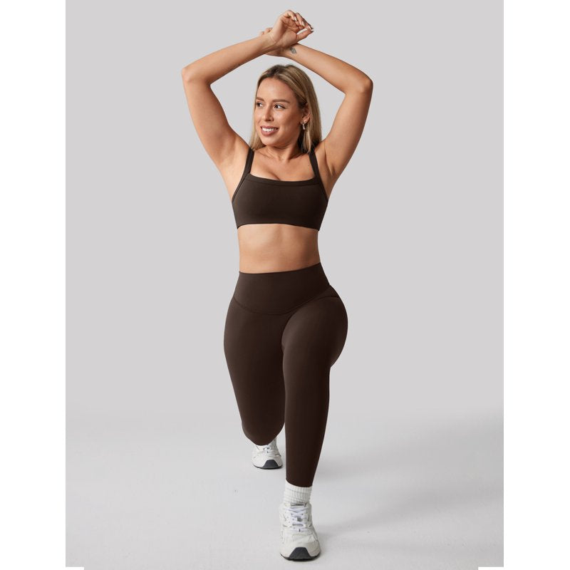 High-Waisted Workout Leggings for Women - No Front Seam, 25 Inch Inseam