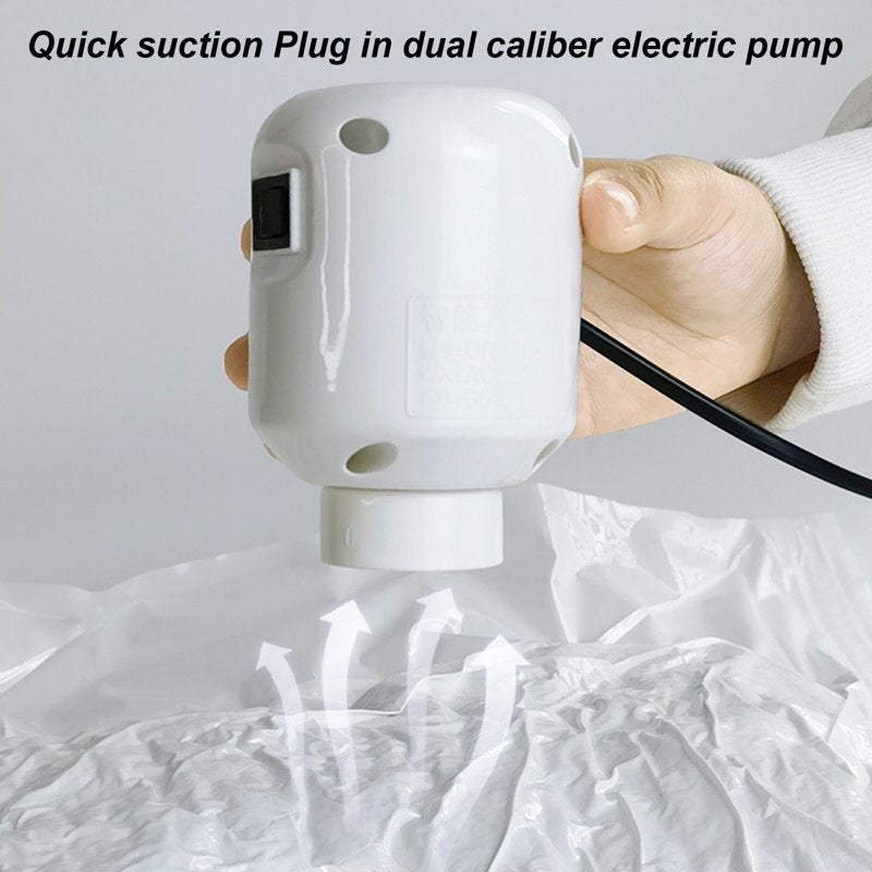 Electric Vacuum Pump for Space Saver Bags 55W Portable Air Compressor