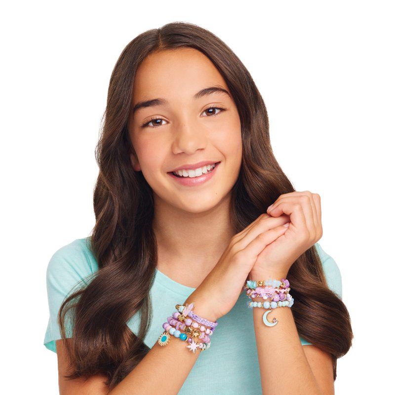 Celestial Stones DIY Bracelet Kit for Kids & Tweens - Create 8 Fashionable Jewelry Sets with Charms & Beads