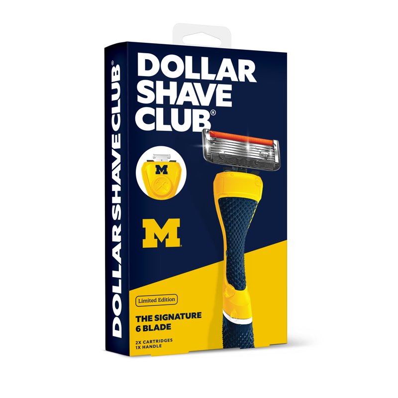 Men's Razor Starter Set with Handle & Refills - Michigan Wolverines Colors