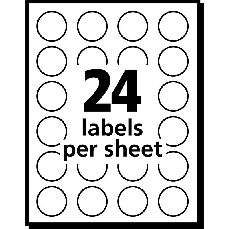 Self-Adhesive Removable Labels - Green, 0.75 Inch Diameter, Pack of 1008