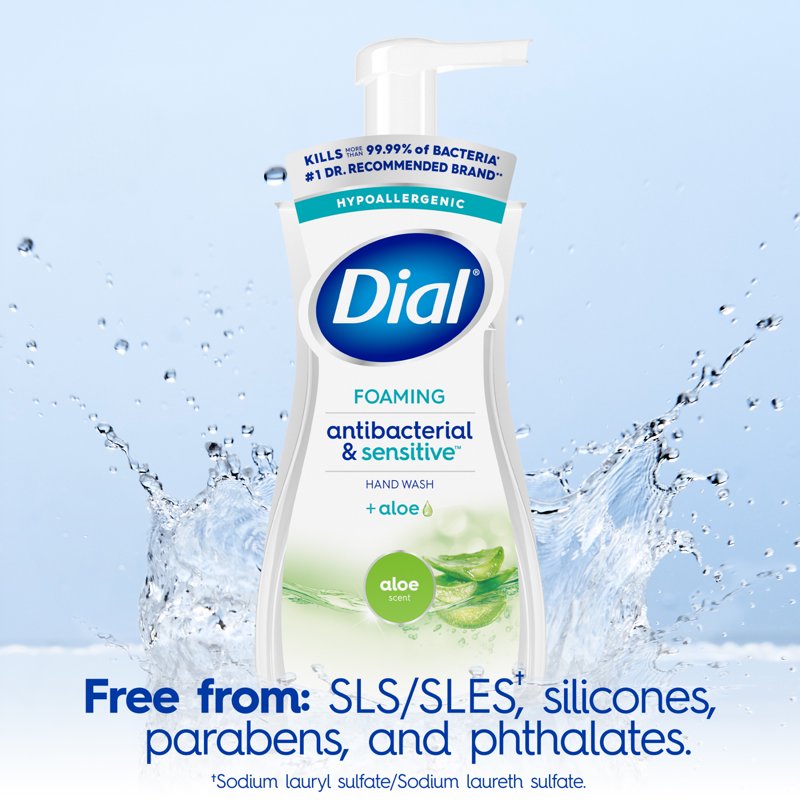 Antibacterial Sensitive Foaming Hand Soap with Aloe - Hypoallergenic, 7.5 fl oz
