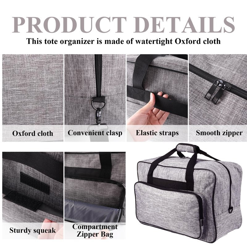 Portable Sewing Machine Carrying Case with Shoulder Strap - Fits Most Standard Machines