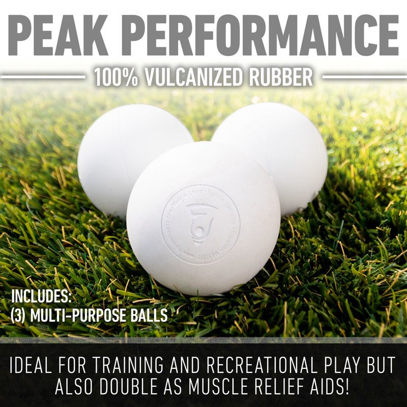 Lacrosse Balls - Official Size Rubber Practice and Training Balls, Multi-Purpose for Sports & Muscle Therapy