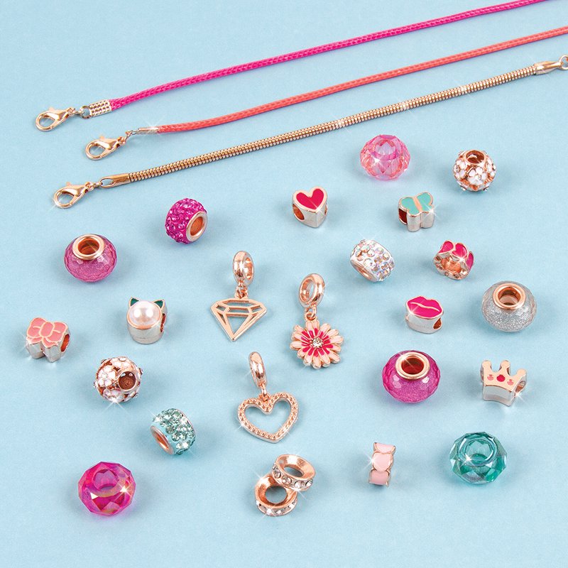DIY Jewelry Making Kit for Kids & Tweens - 28 Piece Charm & Bead Set