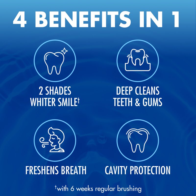 Anticavity Whitening Toothpaste with Fluoride & Fresh Mint - 6 oz, 2 Pack