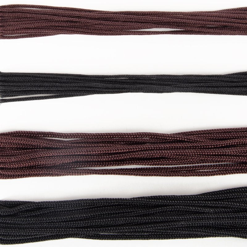 Nylon Jewelry Stringing Cord 36ft Bulk Roll for Beading & Crafting - Black & Brown