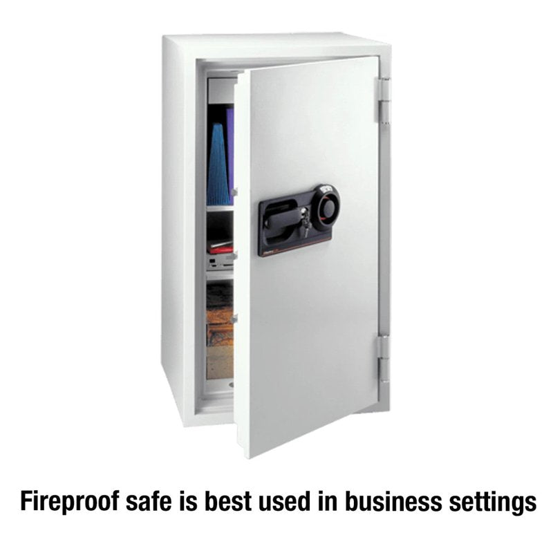 Fireproof Business Safe with Combination Dial Lock 5.7 Cu Ft - Light Gray