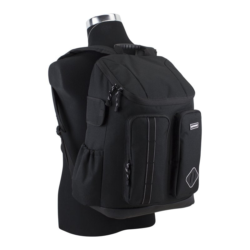 Unisex Geo Backpack with Water-Resistant Design & Multiple Storage Options