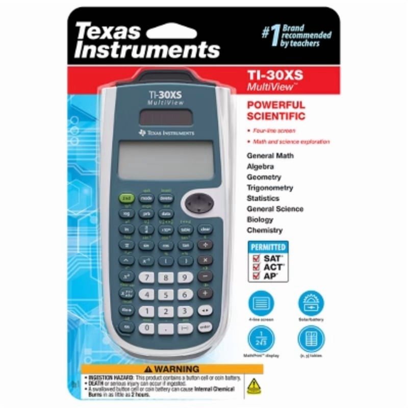Scientific Calculator with MultiView Display for Math & Science - TI 30XS
