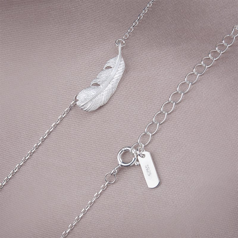 Sterling Silver Nurse Gift Necklace - Angel Feather Pendant with Chain