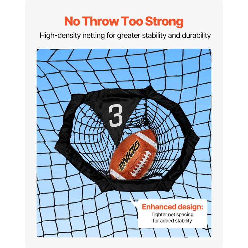 Football Throwing Net with Target Pockets - Portable Training Equipment for Accuracy