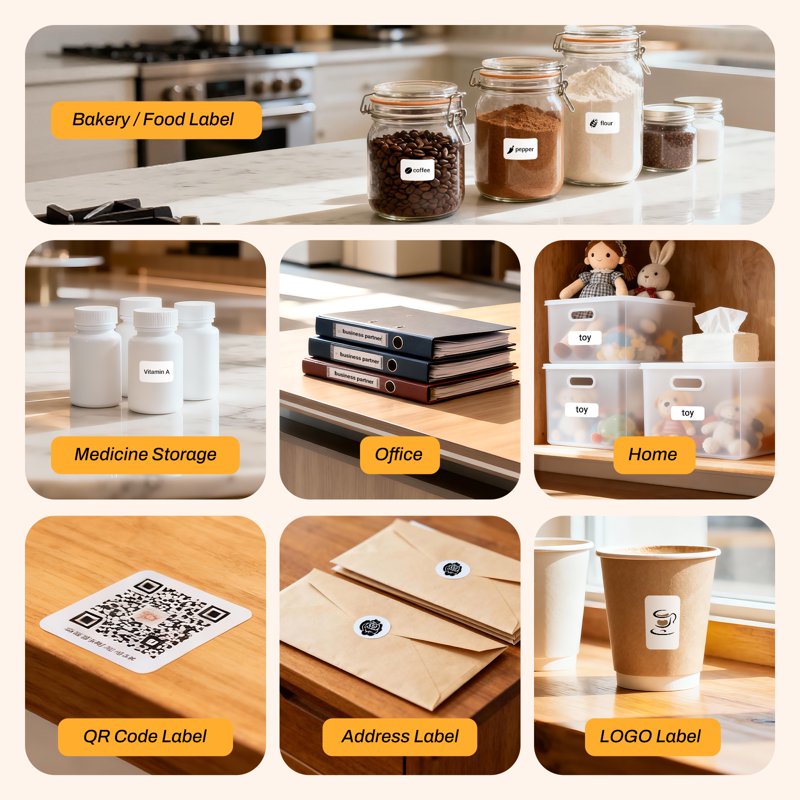 INKBIRD Bluetooth Portable Label Maker Machine with tape Thermal