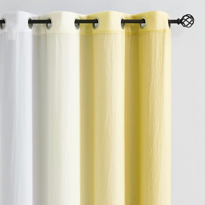 Blackout & Sheer Layered Curtains Set - Window Panels, 52x63 Inches, Multiple Colors