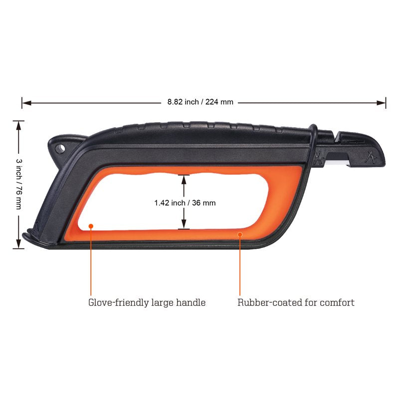 All-in-1 Knife and Garden Tool Sharpener for Pruners, Mower Blades, Axes