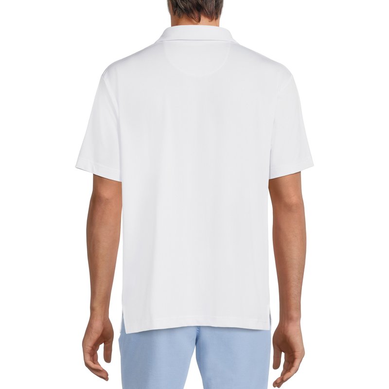 Ben Hogan Men’s & Big Men’s Diagonal Stripe Golf Polo Shirt – Bright White, L
