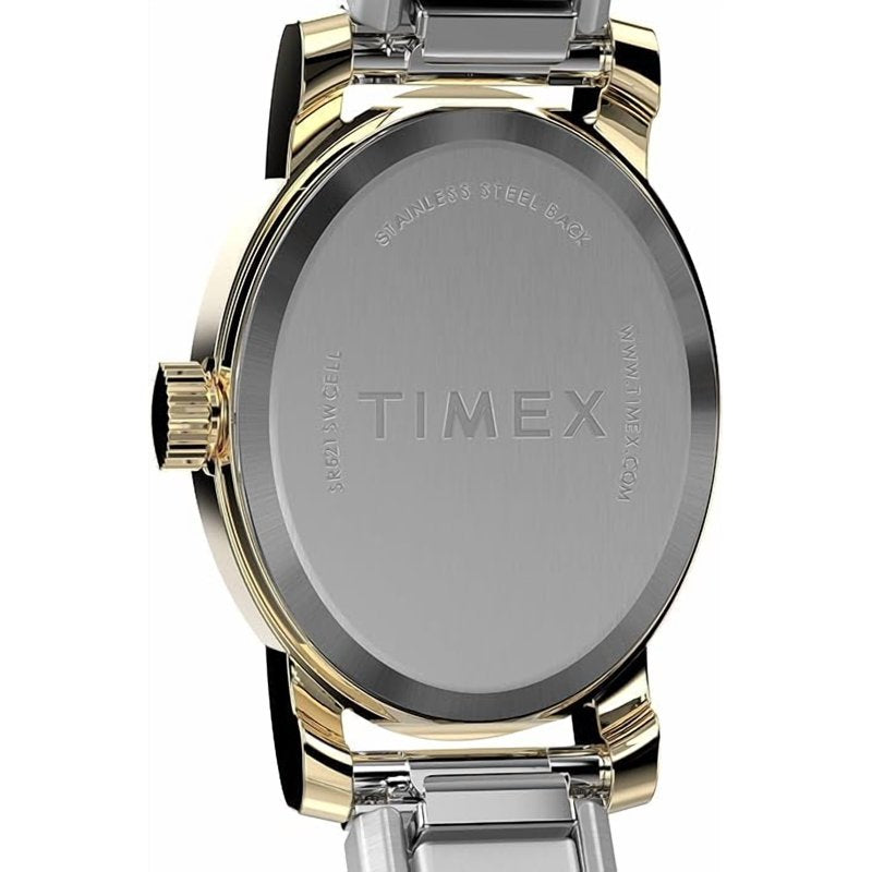 Timex Women's Cavatina 18mm Watch with Mother of Pearl Dial & Two-Tone Band