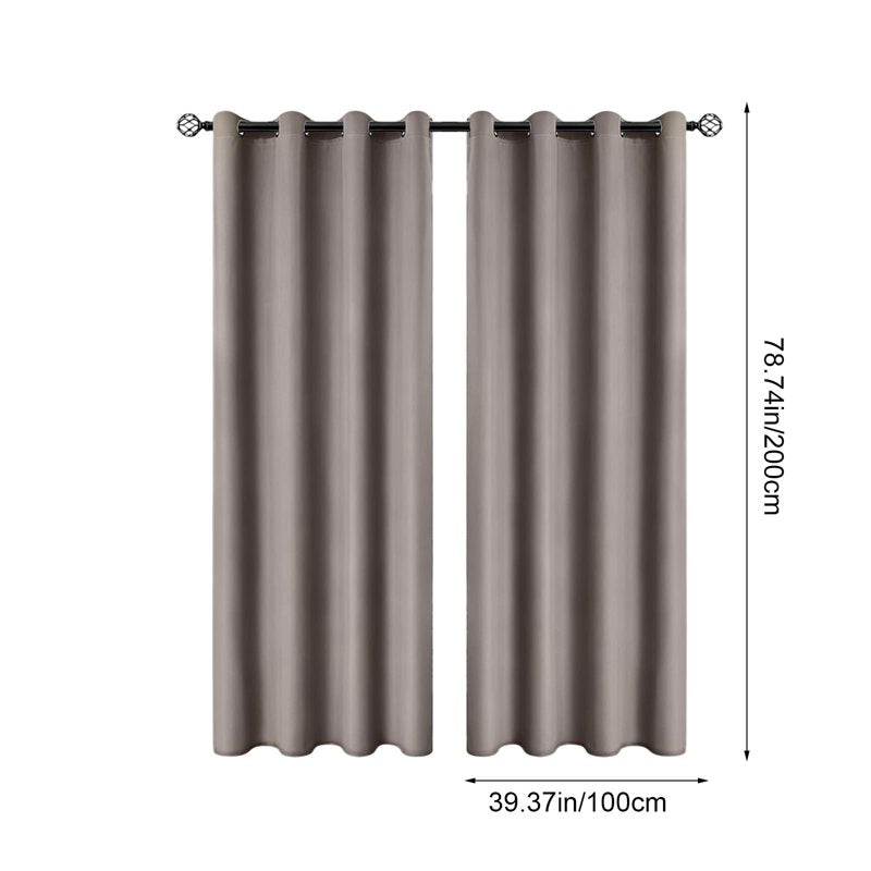 Blackout Thermal Insulation Curtains 79 Inch - Minimalist Window Coverings