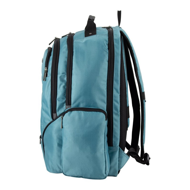 Unisex 19-Inch Tech Backpack with Laptop Pocket and Trolley Sleeve