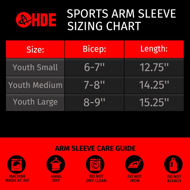 Kids Compression Arm Sleeves 2-Pack for Basketball & Sports - Youth Performance Sleeves