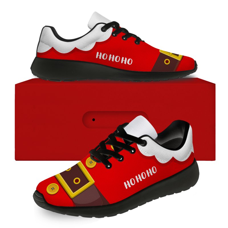 Women's Christmas Santa Sneakers - Comfortable Running Shoes for Women
