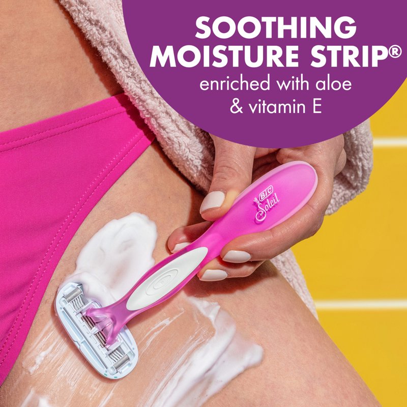 Disposable Women's Razors with 5 Flexible Blades - Sensitive Skin, 4 Count