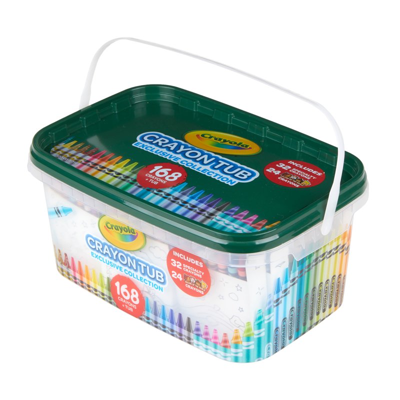 Bulk Crayon Set with Storage Tub - 168 Pack for Kids & Classroom
