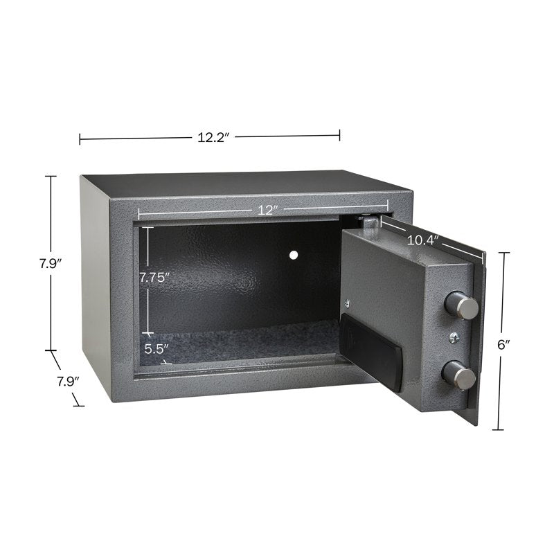 Digital Steel Safe Box with LED Keypad - Grey Security Safe