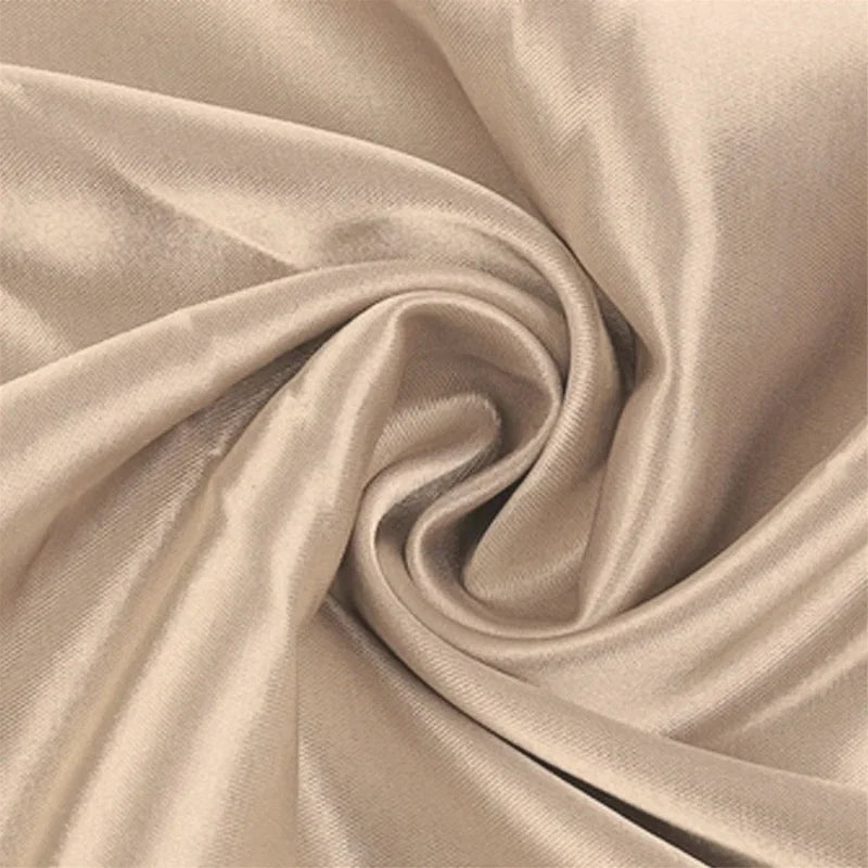 Semi-Sheer Faux Silk Window Curtains 2-Pack - Taupe, 84" Length
