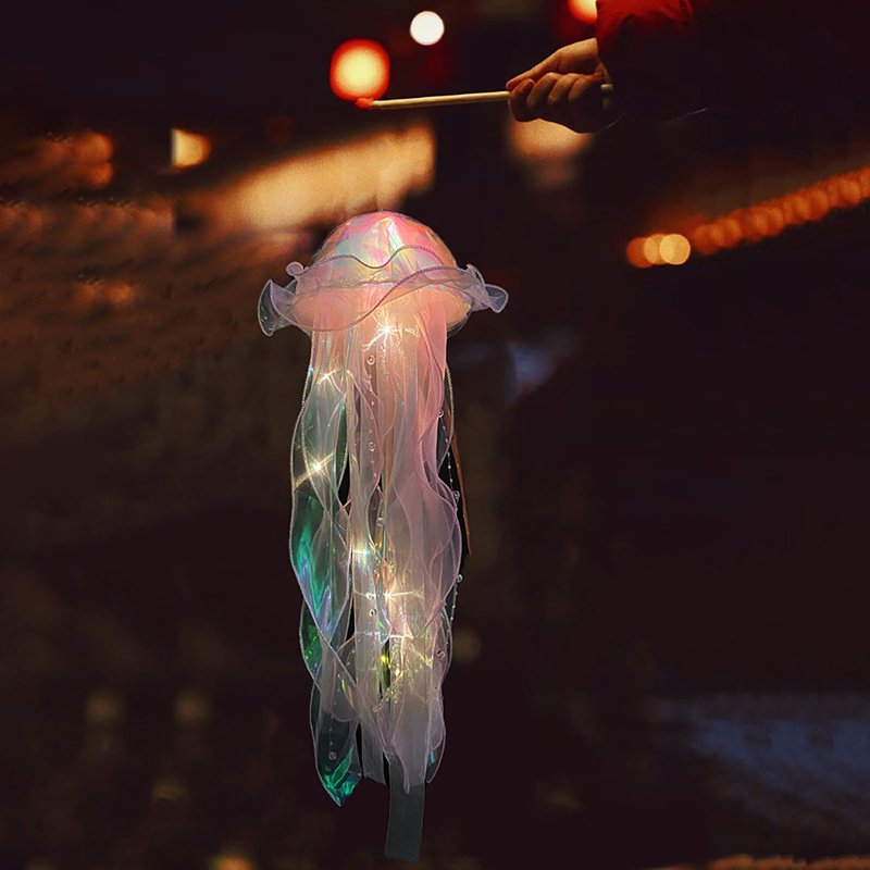 Glowing Jellyfish Lantern LED Handheld Decoration for Parties & Holidays