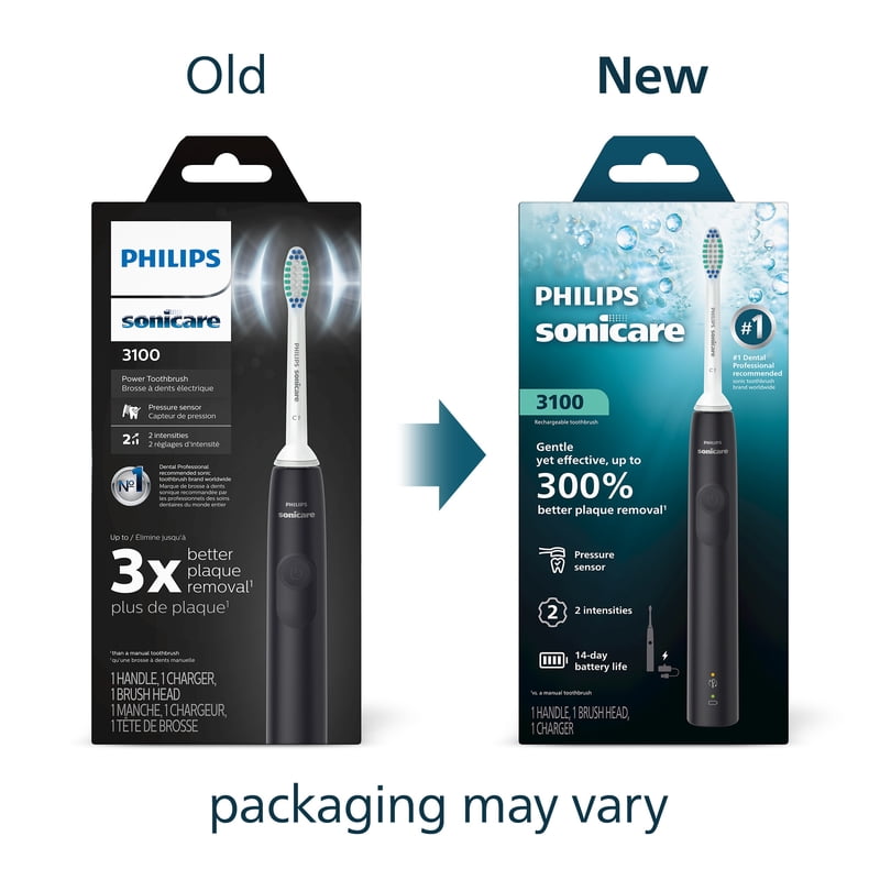 Electric Sonic Toothbrush with Pressure Sensor & Timer - Black
