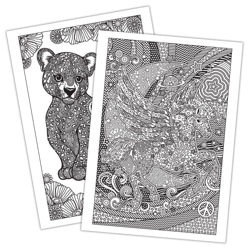 Lisa Frank Coloring Book - 40 Intricate Pages for Kids & Adults, Stress Relief, Paperback