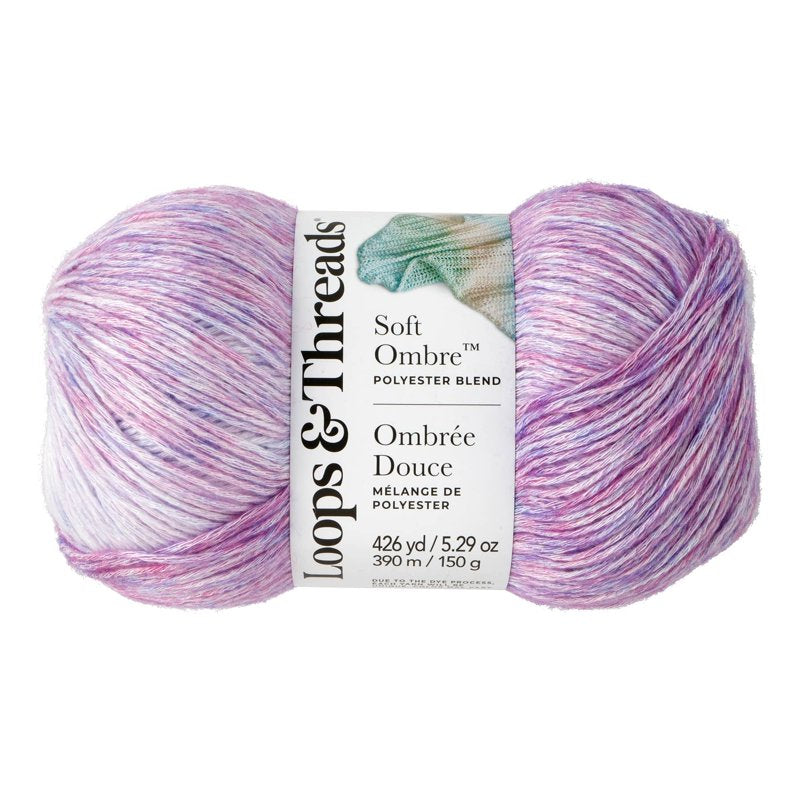 Ombre Yarn 6 Pack - Soft Gradient Polyester Acrylic Blend for Knitting & Crochet