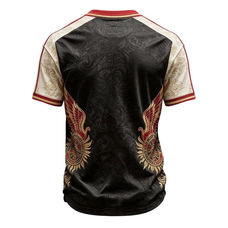 LNZGNM 2026 Mexico Soccer Jersey – Men's V-Neck Short Sleeve Fan Shirt, Black, Size L