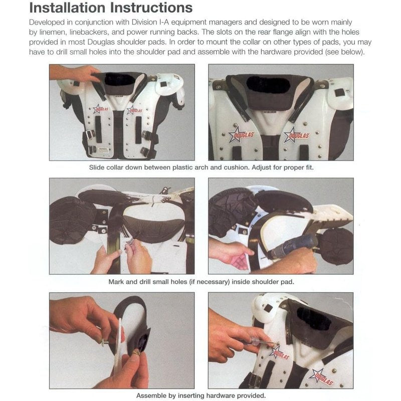 Football Shoulder Pad Collar Attachment - Neck Protection for Linemen