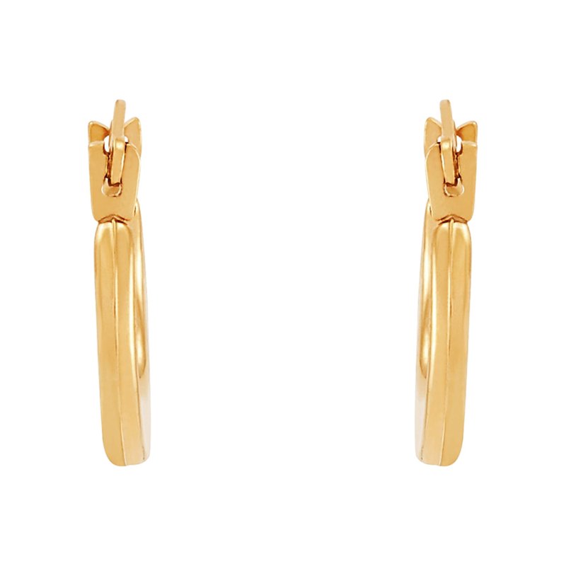 Kids 10K Yellow Gold Hoop Earrings - Hollow Round Hoop Jewelry for Girls
