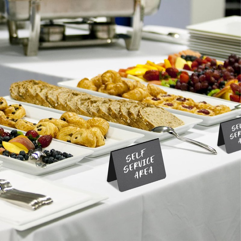 Mini Chalkboard Signs 4x3 Inches Set of 15 for Food Parties Weddings and Events