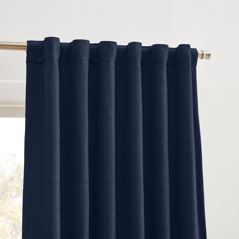 Blackout Linen Curtain Set - 2 Panels, Room Darkening & Insulation