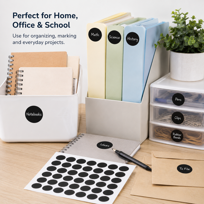 Color Coding Dot Stickers - 19mm Round Labels for Office, School, Crafts - 1000 Pack