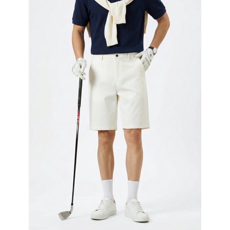 Men's 9-Inch Golf Shorts with Hidden Expandable Waist - Lightweight Bermuda
