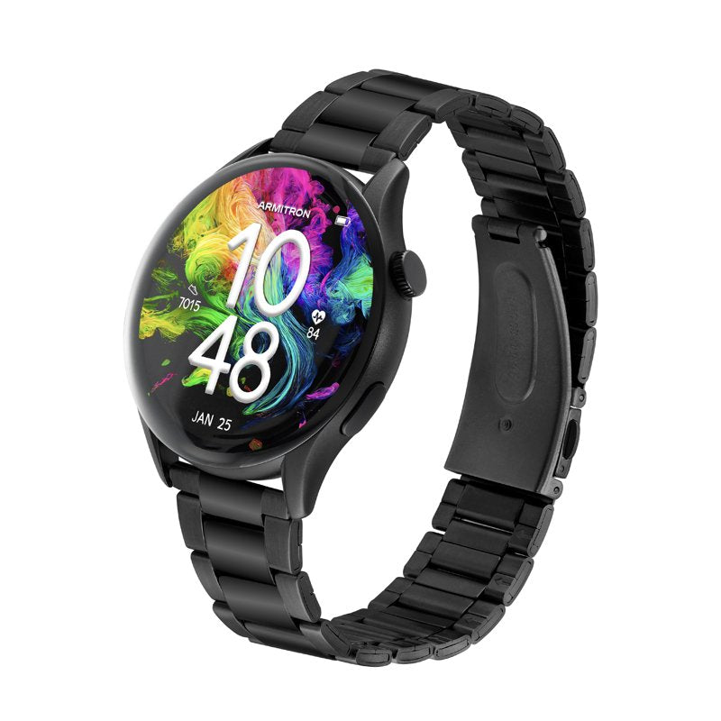 Smart Watch with Voice Assistant & 45mm AMOLED Display - Black