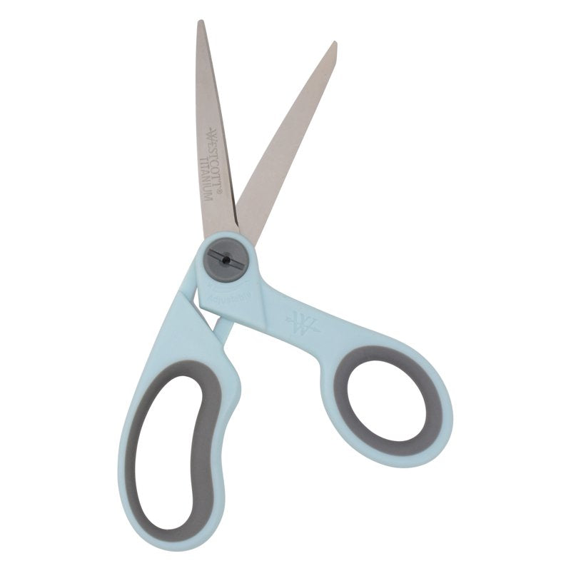 Titanium Bonded 8" Fabric Scissors with Bent Handle – Adjustable Glide
