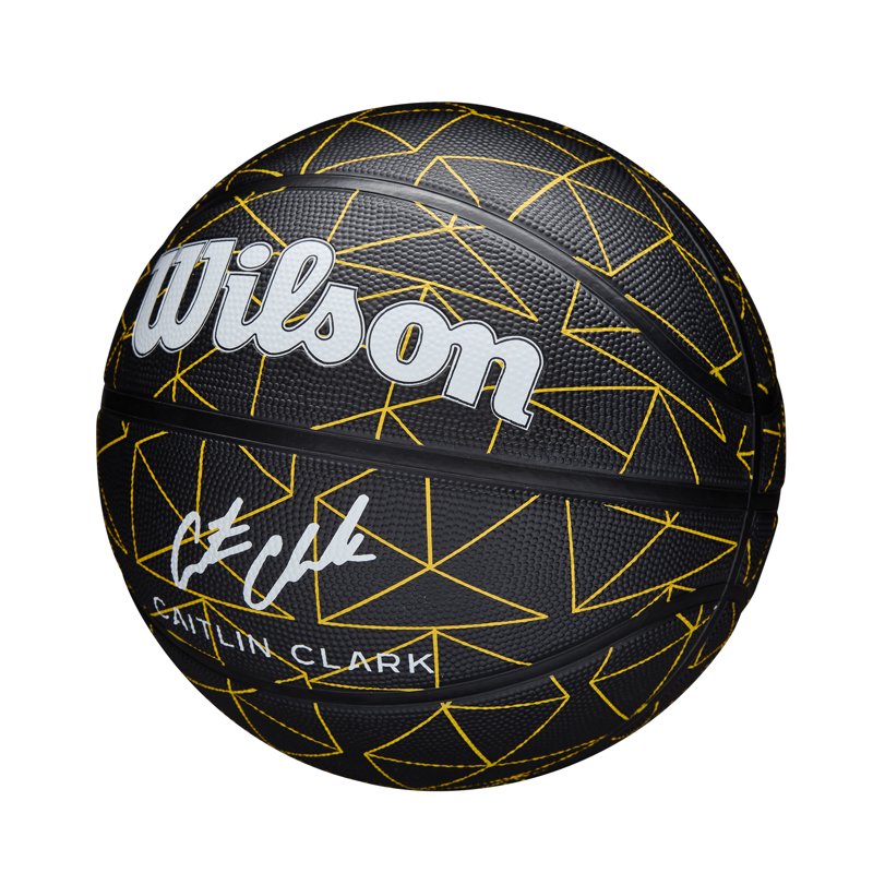 Wilson Caitlin Clark Repetition Outdoor Basketball - All Sizes | Black/Yellow