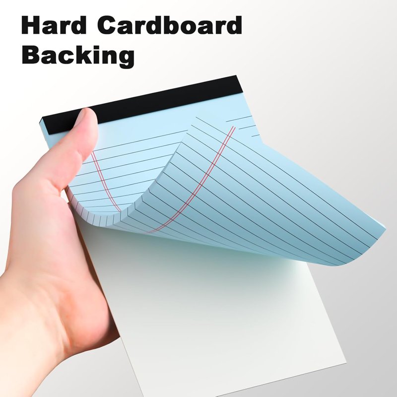 Colored Notepads Set - 5 Pack 8.5 x 11.65 Inch Office Writing Pads with Perforated Pages