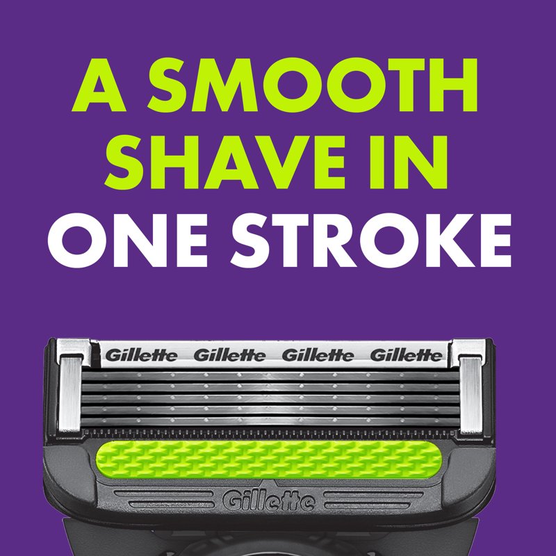 Men's Gillette Razor for Game Day with Exfoliating Bar & Blade Refill