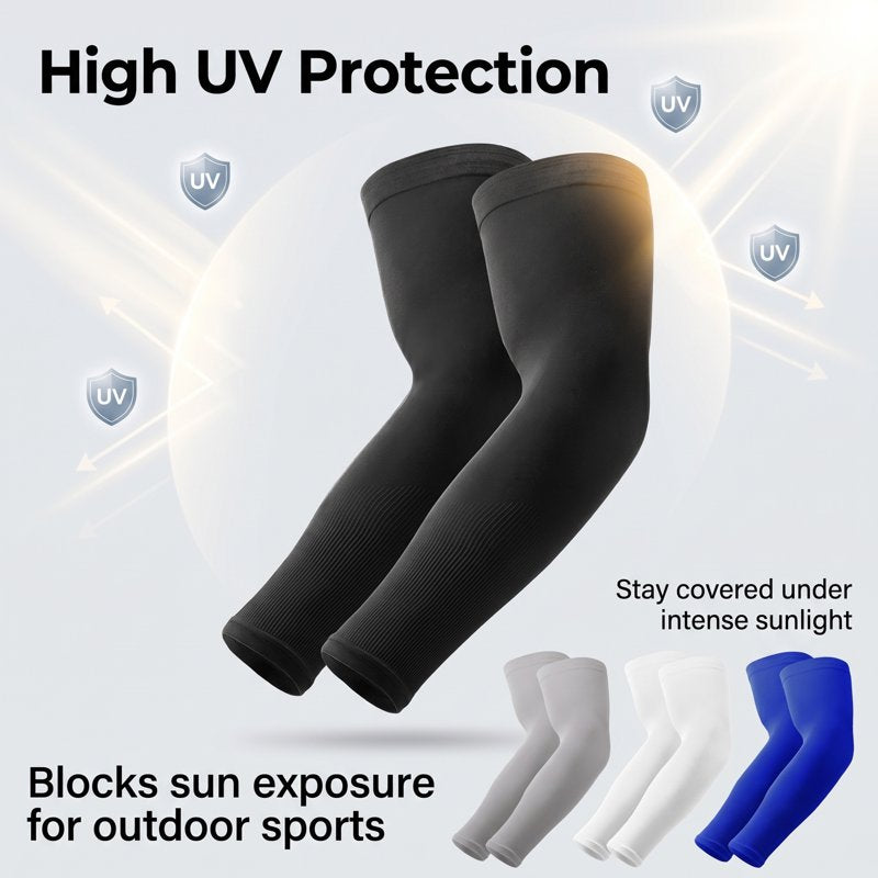 Cooling UV Protection Arm Sleeves Pack - Breathable Compression Sports Guards