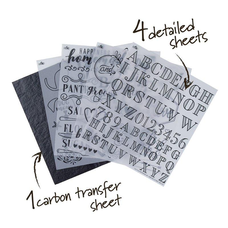Engraving Pattern Sheets Set for Crafting - Reusable Design Templates